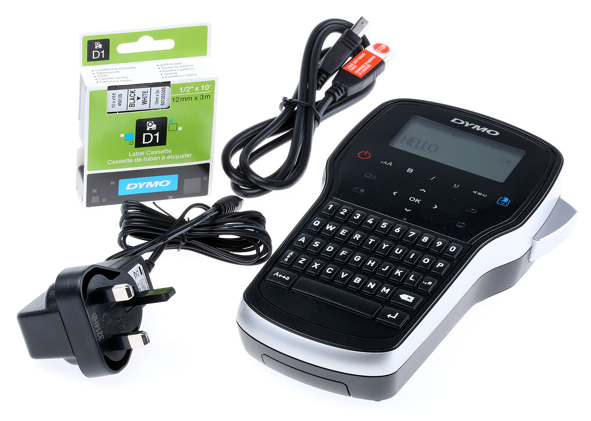 Dymo Handheld Label Printer, 12 mm Max Label Width, Type G - British 3-Pin