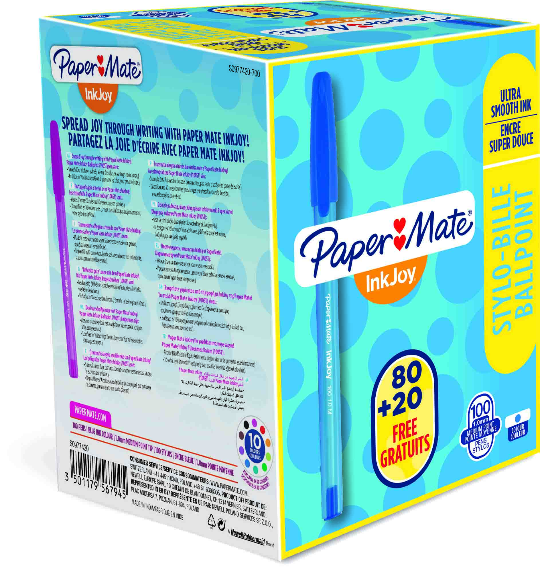 Paper Mate Blue, 1 mm Tip Size