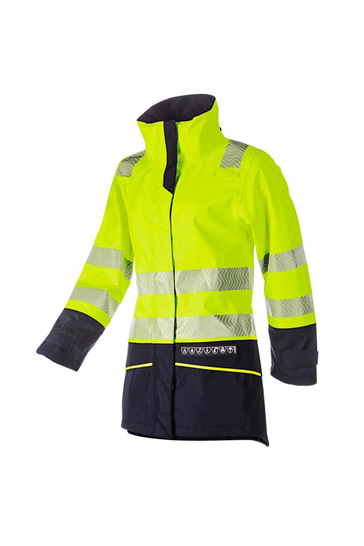Sioen Vaski Navy, Yellow Women's Hi Vis Jacket, L