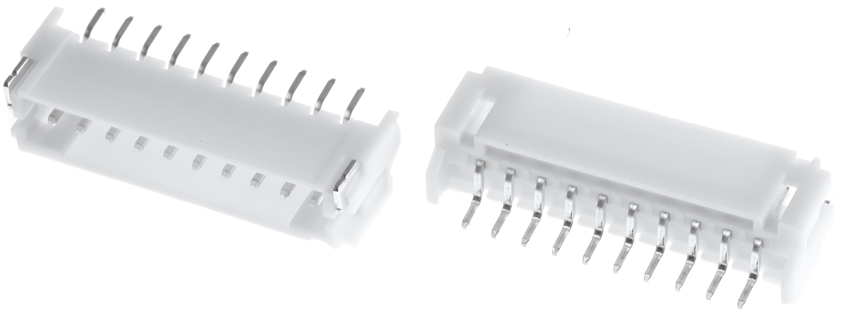 JST PH Series Right Angle Surface PCB Header, 10 Contact(s), 2 mm Pitch, 1 Row, Shrouded