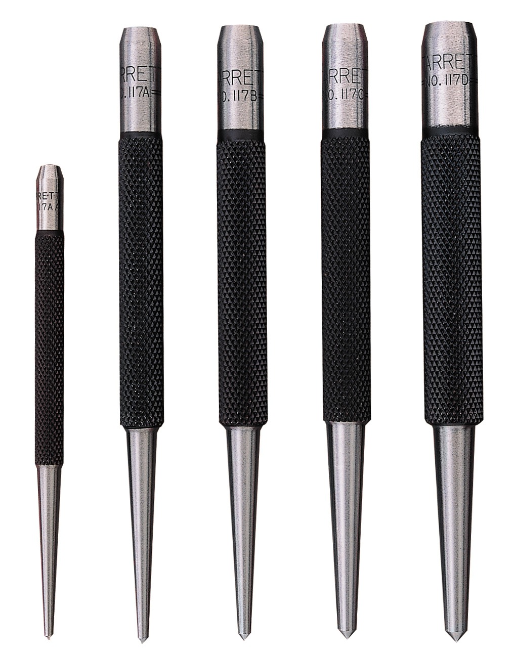 Starrett 5-Piece Punch Set, Centre Punch, 4mm Shank
