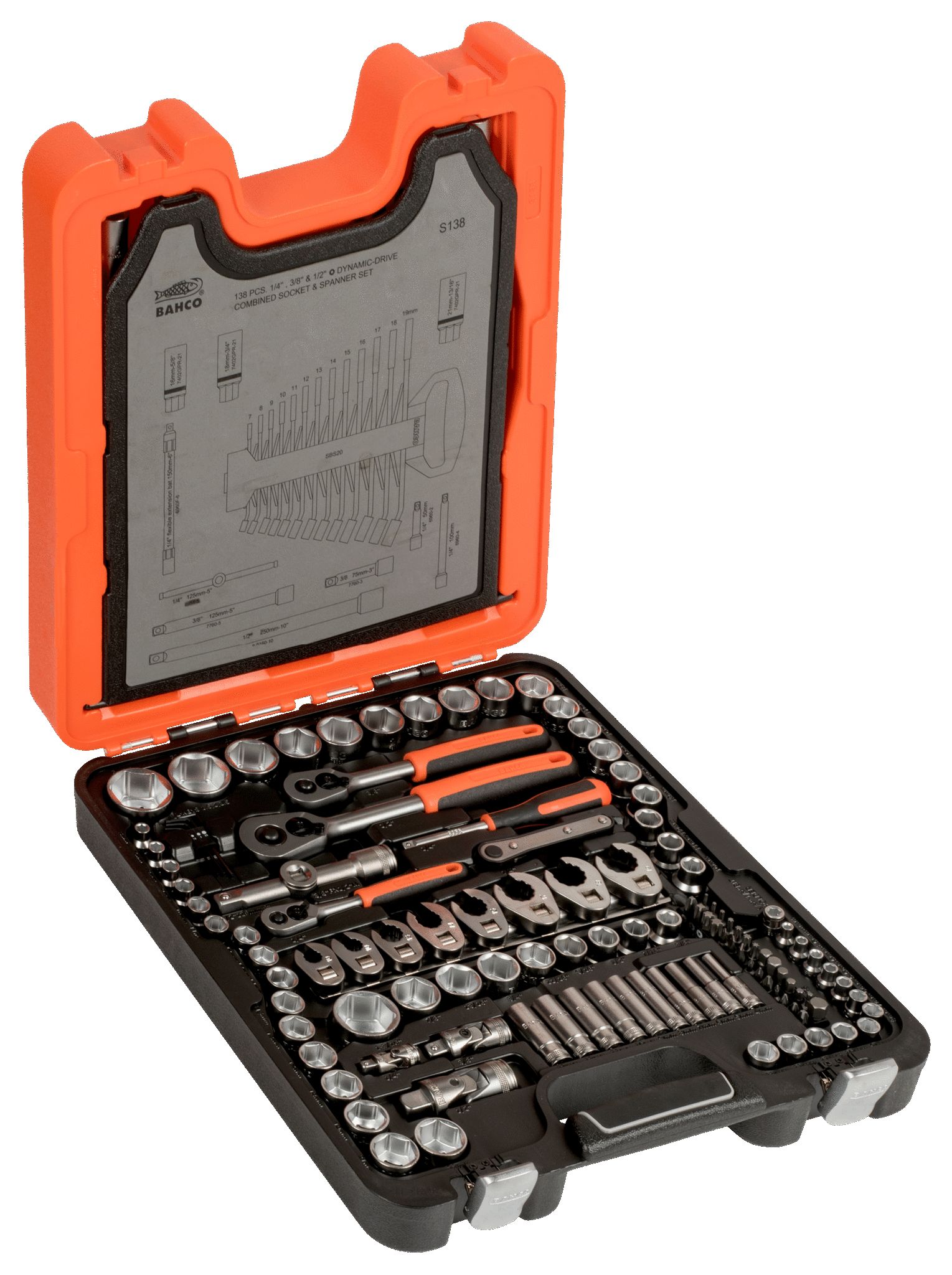 s138 Bahco 138-Piece Standard Socket Set