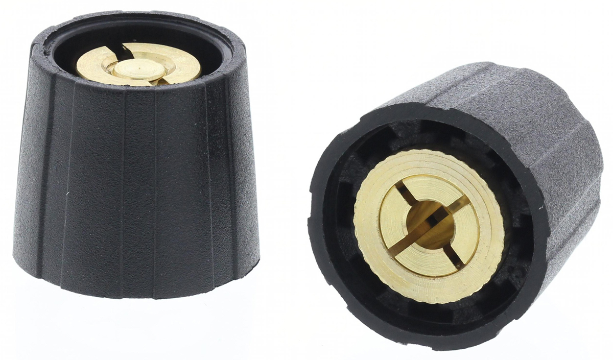 Sifam 15.5 mm Knob Diameter Black Potentiometer Knob for 3.2 mm Shaft Circular, S150125-BLK