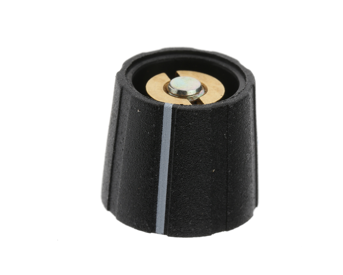 Sifam 15.5 mm Knob Diameter Black Potentiometer Knob for 4 mm Shaft Circular, S151 004B