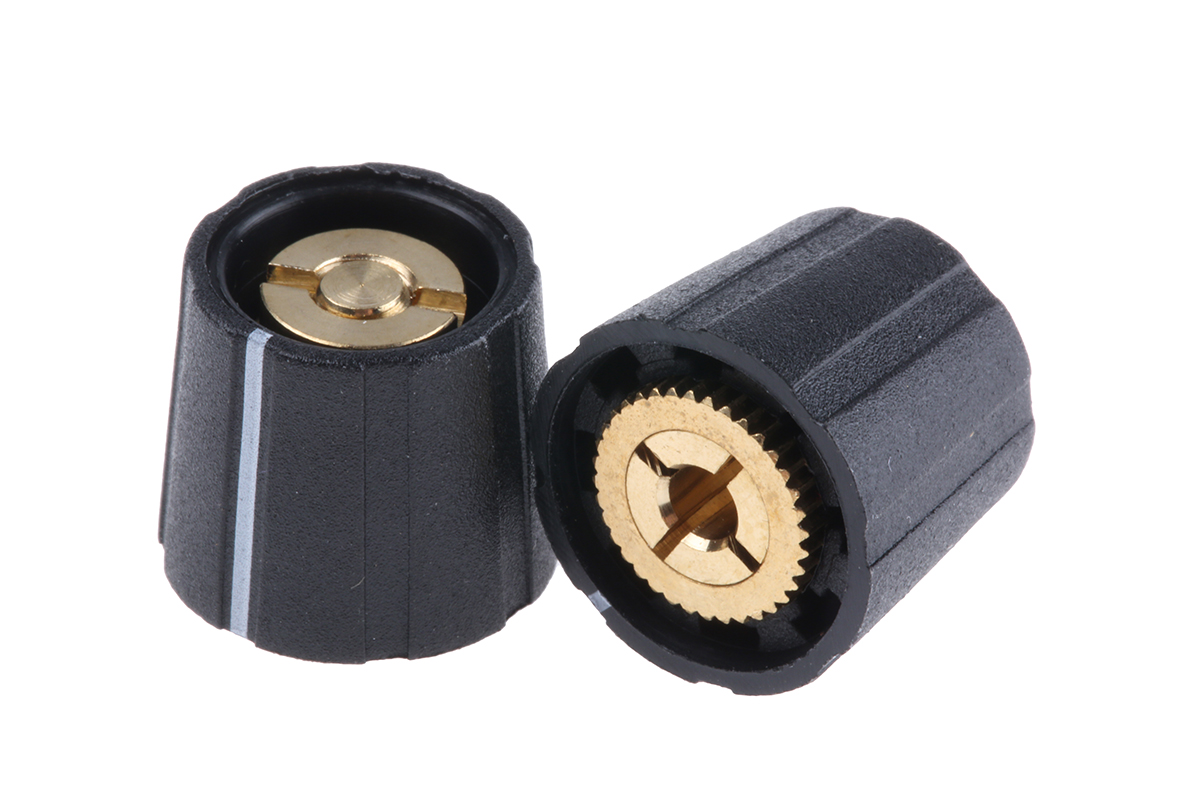 Sifam 15.5 mm Knob Diameter Black Potentiometer Knob for 3.2 mm Shaft Circular, S151 125BK