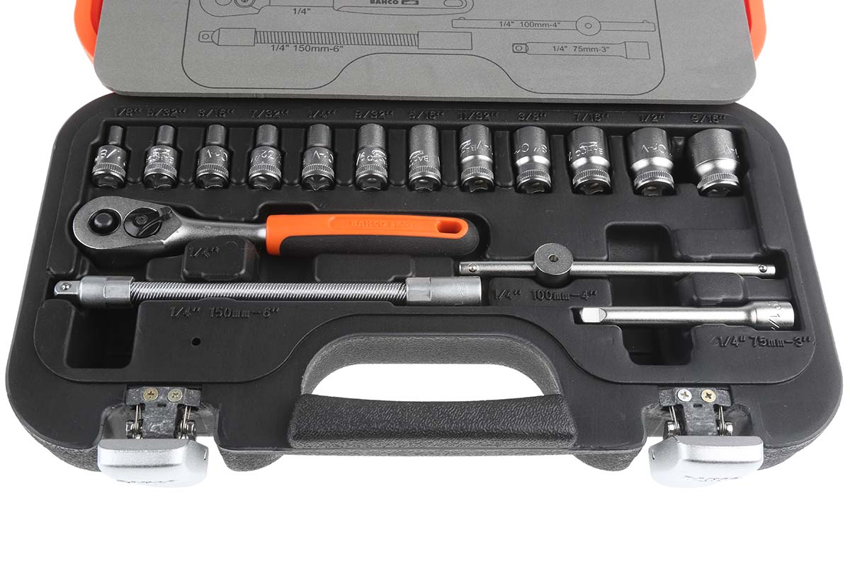 s160af Bahco 16-Piece 1/4 in Standard Socket Set