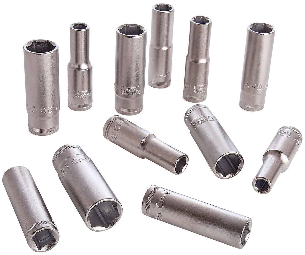 s1612l Bahco 12-Piece 1/2 in 6 Point Deep Socket Set