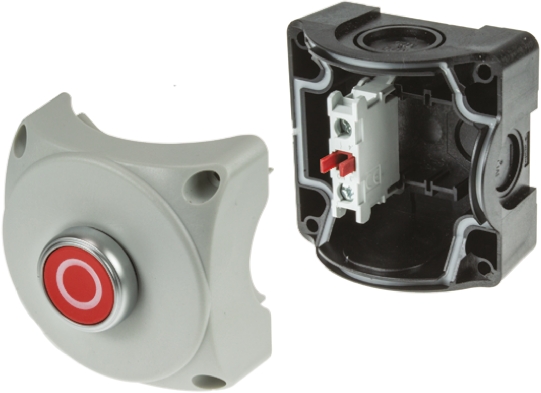s1p01 Lovato Push Push Control Station Switch, Red, O, IP66, IP67, IP69K