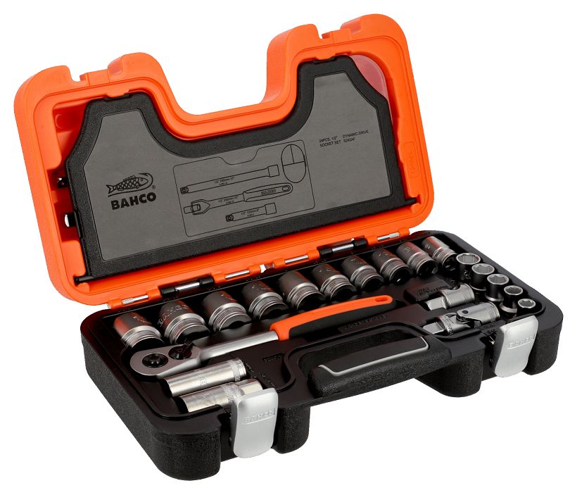 s240af Bahco 23-Piece 1/2 in Standard Socket Set