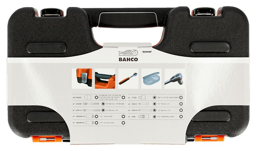 s240af Bahco 23-Piece 1/2 in Standard Socket Set