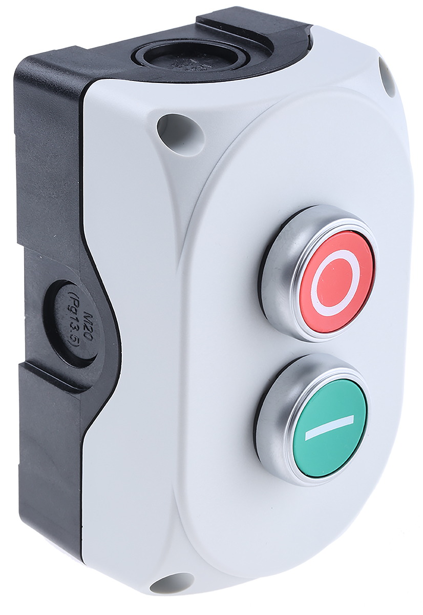 Lovato Push Button Control Station - 1 NO/1 NC, IP66, IP69K, IP67