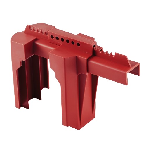 Master Lock Red 1-Lock Lockout Thermoplastic Ball Valve Lockout