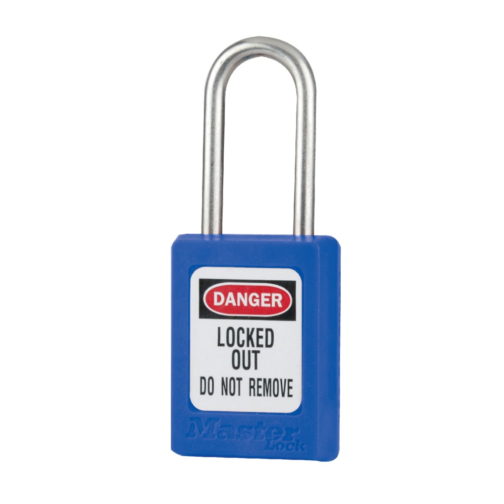 Master Lock Blue 1-Lock Lockout Zenex Thermoplastic Safety Lockout Padlock, 5 mm