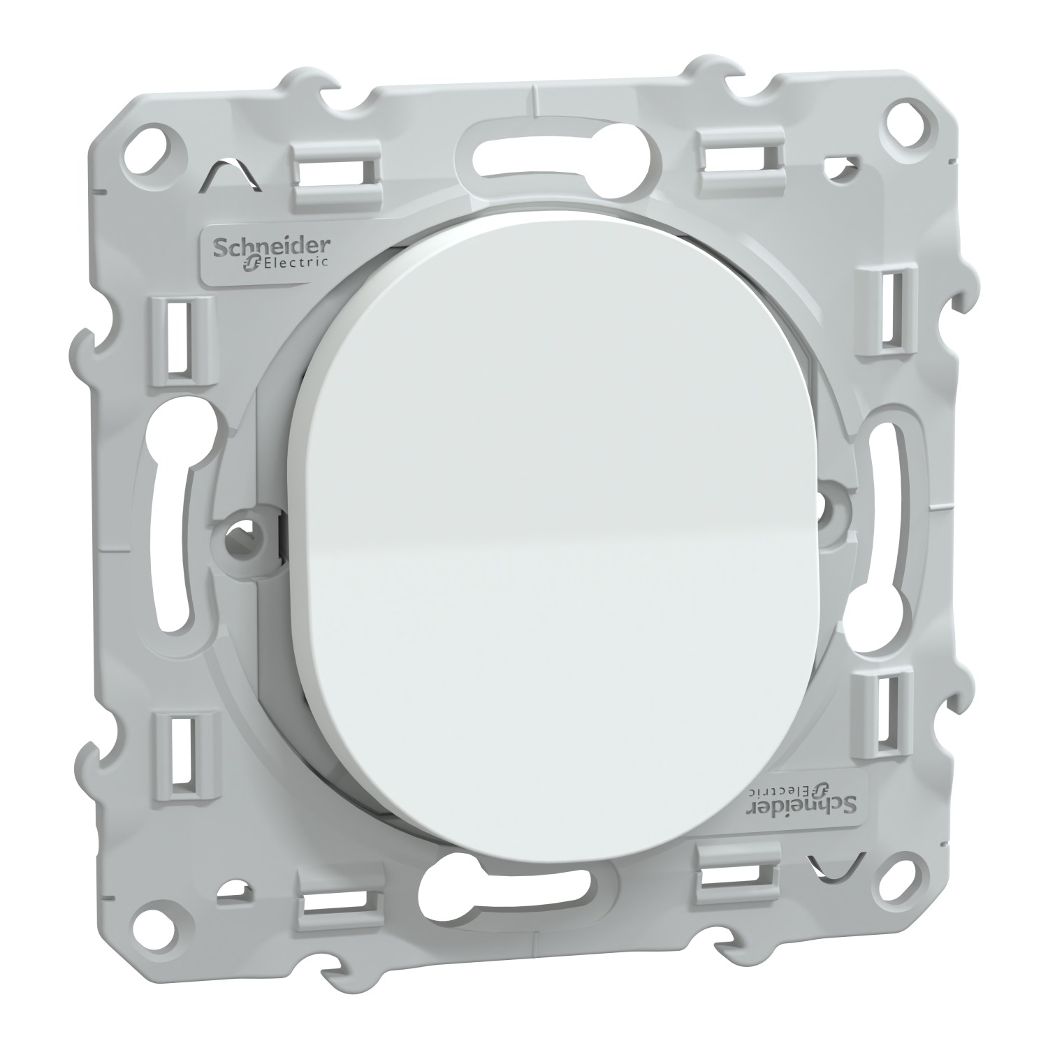 Schneider Electric 1 Way White 10A Ovalis Series