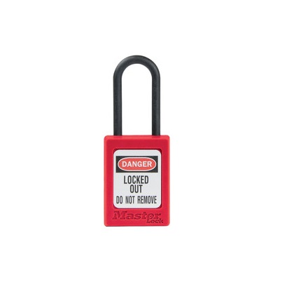 Master Lock Key Thermoplastic Safety Padlock, 4.76 mm Shackle, 35 mm Body
