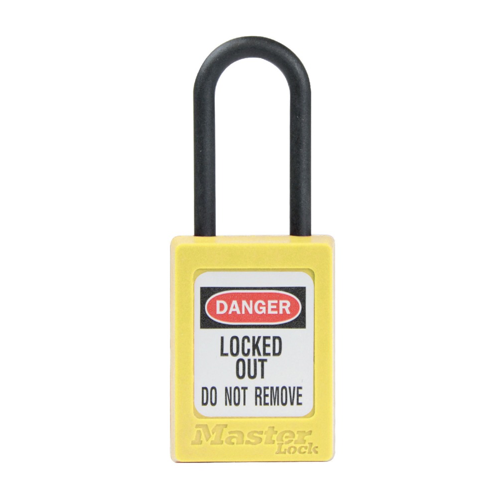 Master Lock Yellow 1-Lock Lockout Zenex Thermoplastic Safety Lockout Padlock, 5 mm