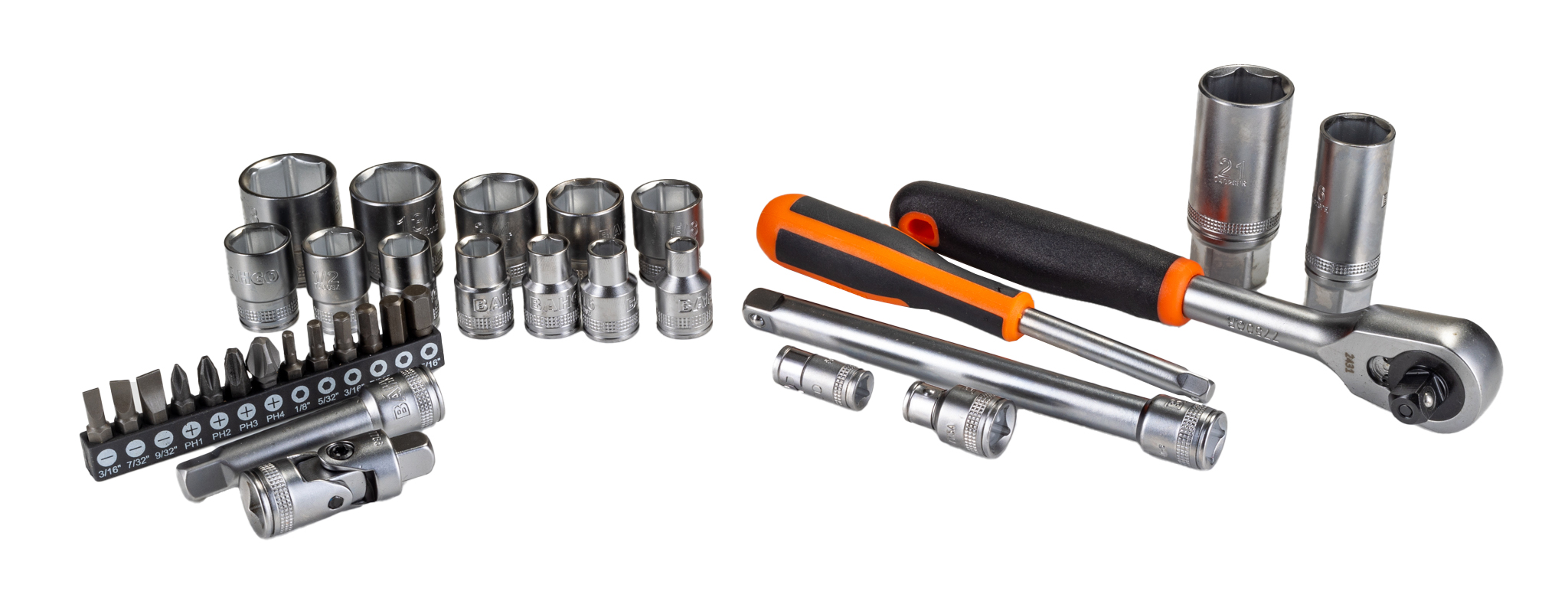 s330af Bahco 34-Piece 1/4 in Standard Socket Set