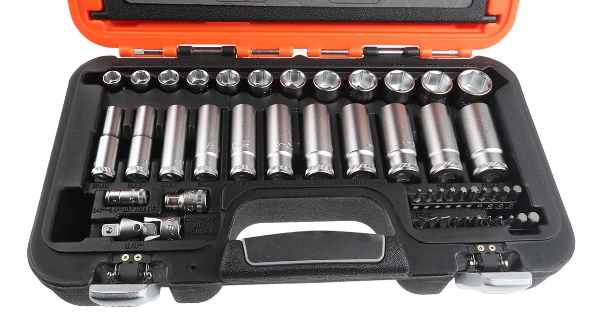 s330l Bahco 53-Piece 1/2 in Hexagon, Hexagon Socket Bit Socket Set