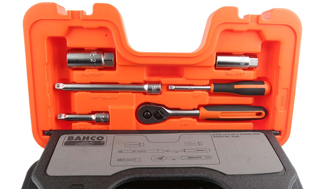 s330l Bahco 53-Piece 1/2 in Hexagon, Hexagon Socket Bit Socket Set
