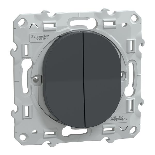 Schneider Electric 2 Way Anthracite 10A Ovalis C Series