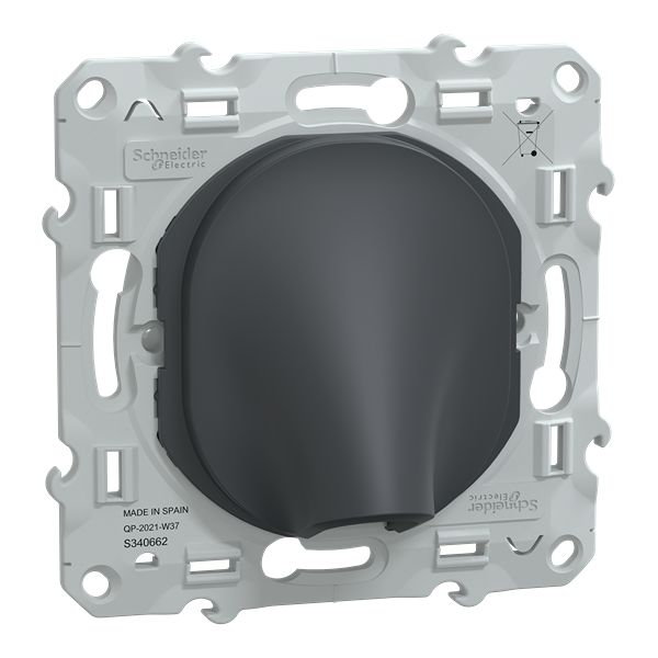Schneider Electric 87 mm Anthracite Cable Cover in Thermoplastic, 12 mm ID