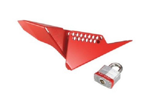 Master Lock Red Lockout Metal Ball Valve Lockout