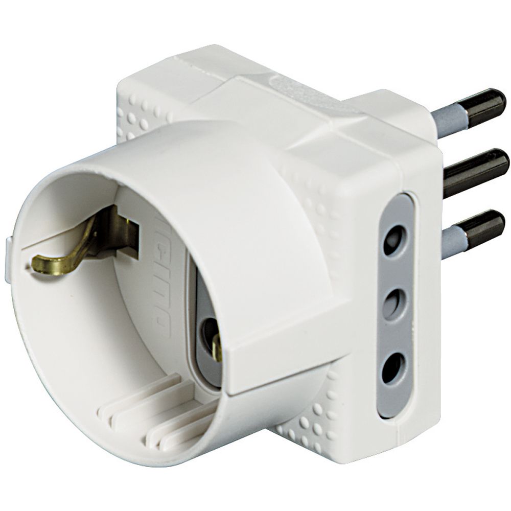Bticino TRIS White Plug Socket, 10A, German