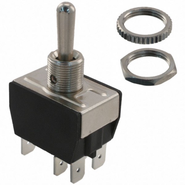 Bulgin Toggle Switch, Panel Mount, PCB Terminal Terminal, 277 V ac