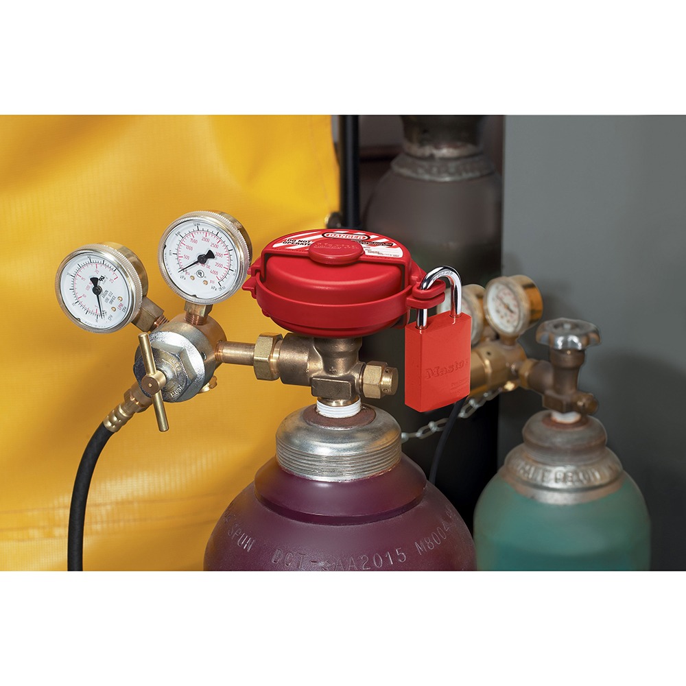 Master Lock Red Lockout Pressurised Gas Valve Lockout
