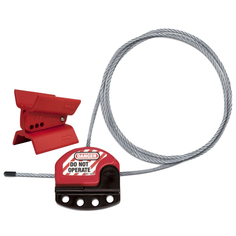 Master Lock Red 1-Lock Lockout Zenex Thermoplastic ButterFly Valve Lockout