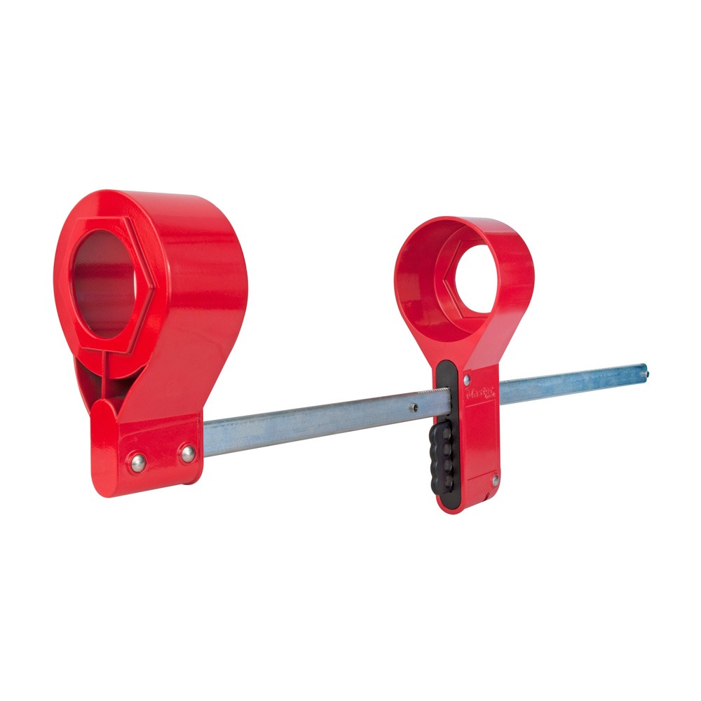 Master Lock Red 1-Lock Lockout Durable Aluminium, Hardened Steel Blind Flange Lockout, 7 mm