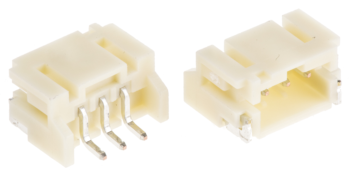 JST PH Series Right Angle Surface PCB Header, 3 Contact(s), 2 mm Pitch, 1 Row, Shrouded