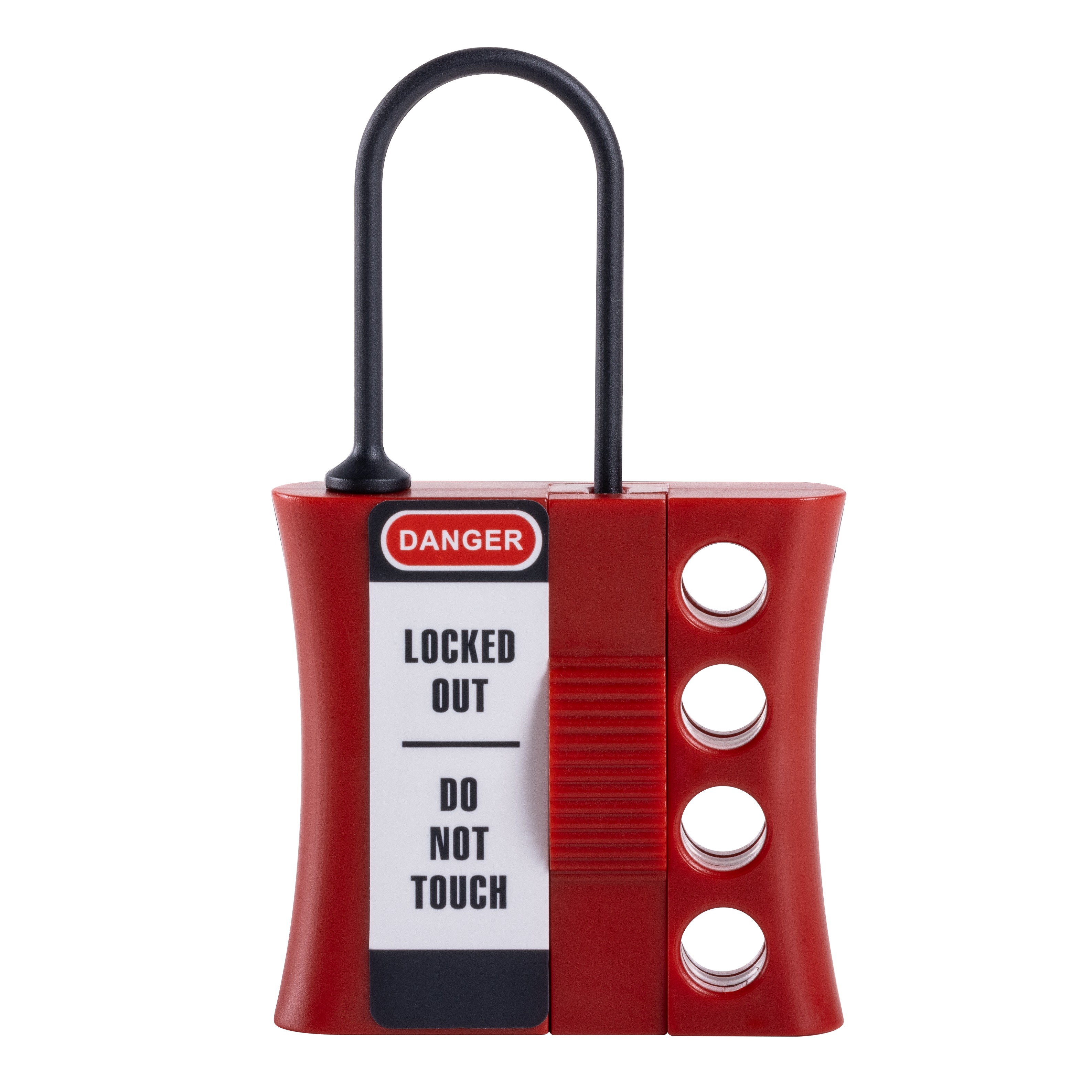 Master Lock Red 4-Lock Lockout Plastic Lockout Hasp, 3 mm