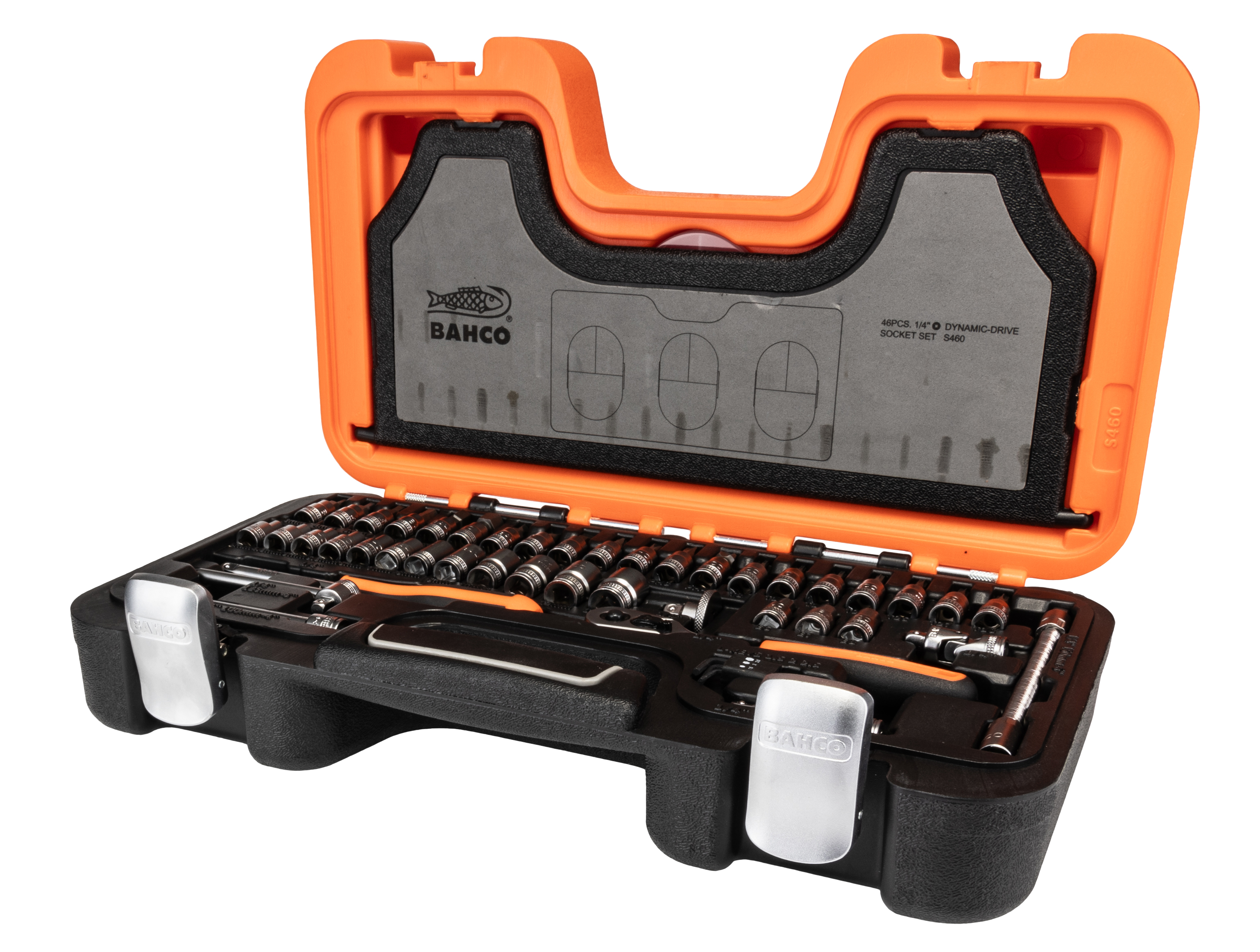 s460 Bahco 46-Piece 1/4 in Standard Socket Set