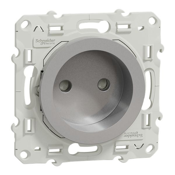 Schneider Electric Odace 2011 White, Grey Plug Socket, 16A, Universal