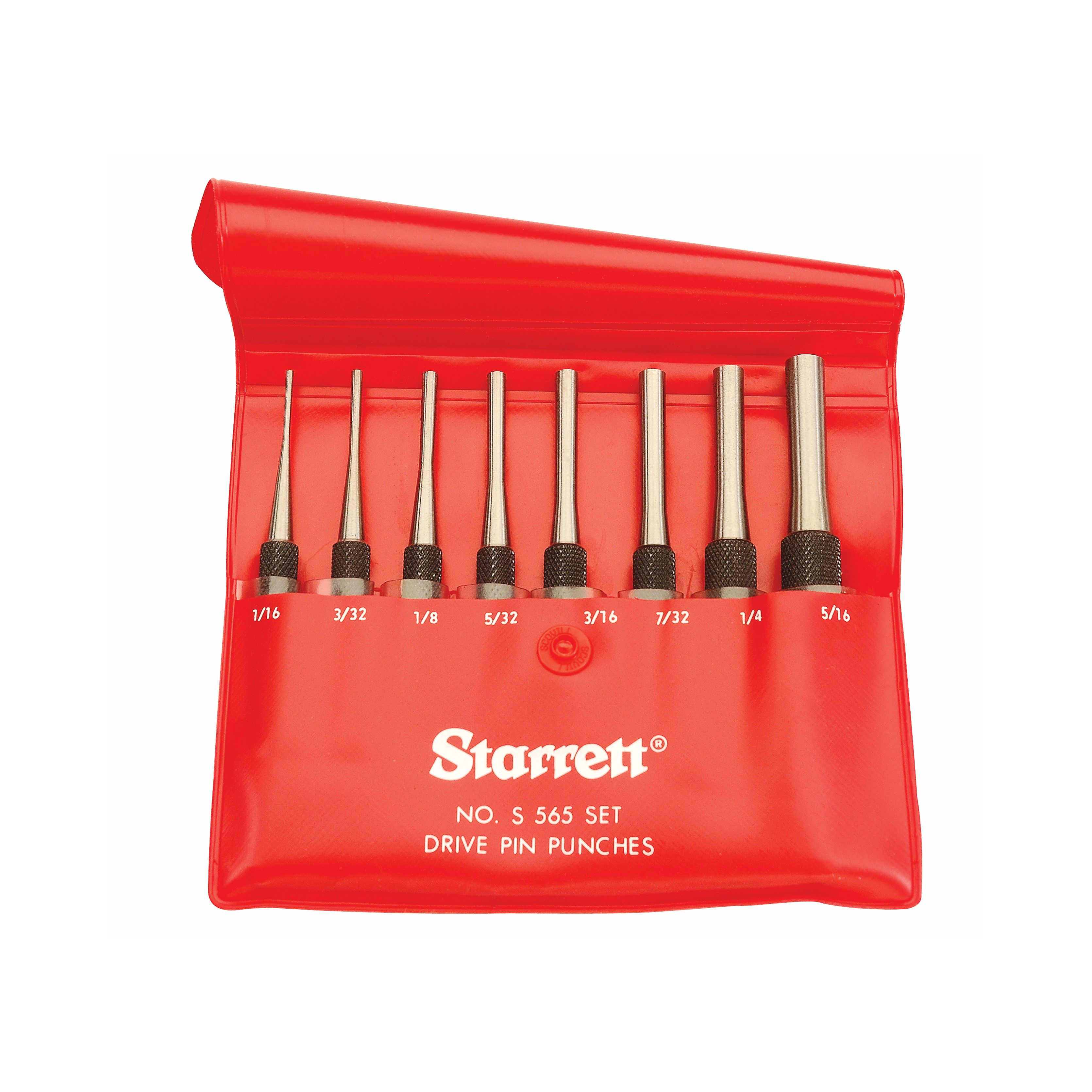 s565pc Starrett 8-Piece Centre Punch, Centre Punch, 1.5875mm Shank, 100 mm Overall