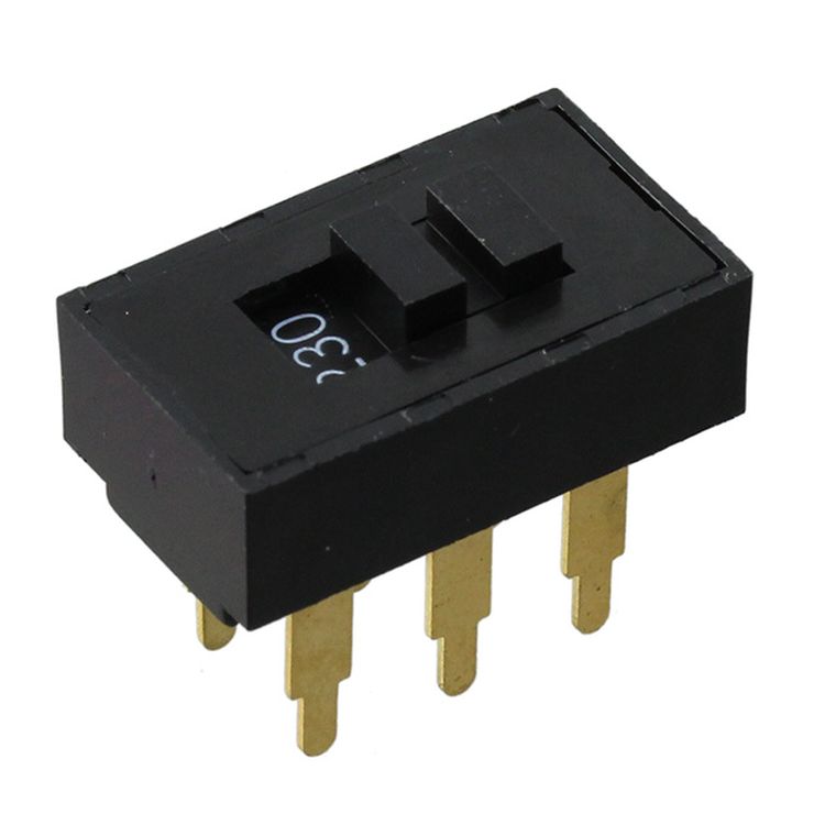 C & K Through Hole Slide Switch DPDT 6A
