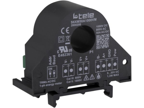 Tele Power Meter, 1 Phase, 250mA to 50A, 9 to 30 V dc