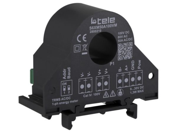 Tele Power Meter, 1 Phase, 250mA to 50A, 9 to 30 V dc