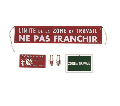 Penta 1 Per Pack x 'Limite de la zone de travail, Do Not Cross' Set of Lockout