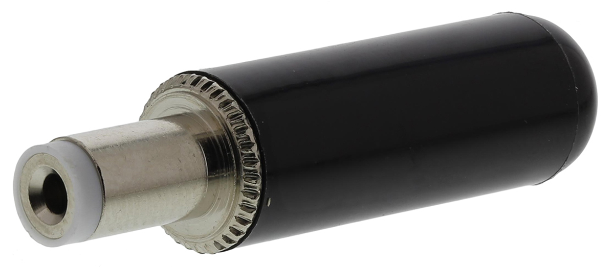 Switchcraft Straight DC Jack 5A, 12V, Cable, length 36 mm, Tin