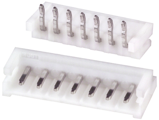 JST EH Series Right Angle Through Hole PCB Header, 7 Contact(s), 2.5 mm Pitch, 1 Row, Shrouded