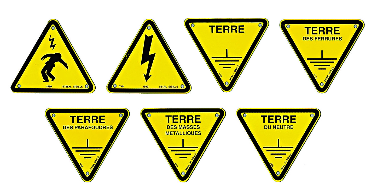 Penta Electrical Hazard Warning Hazard Label (French)