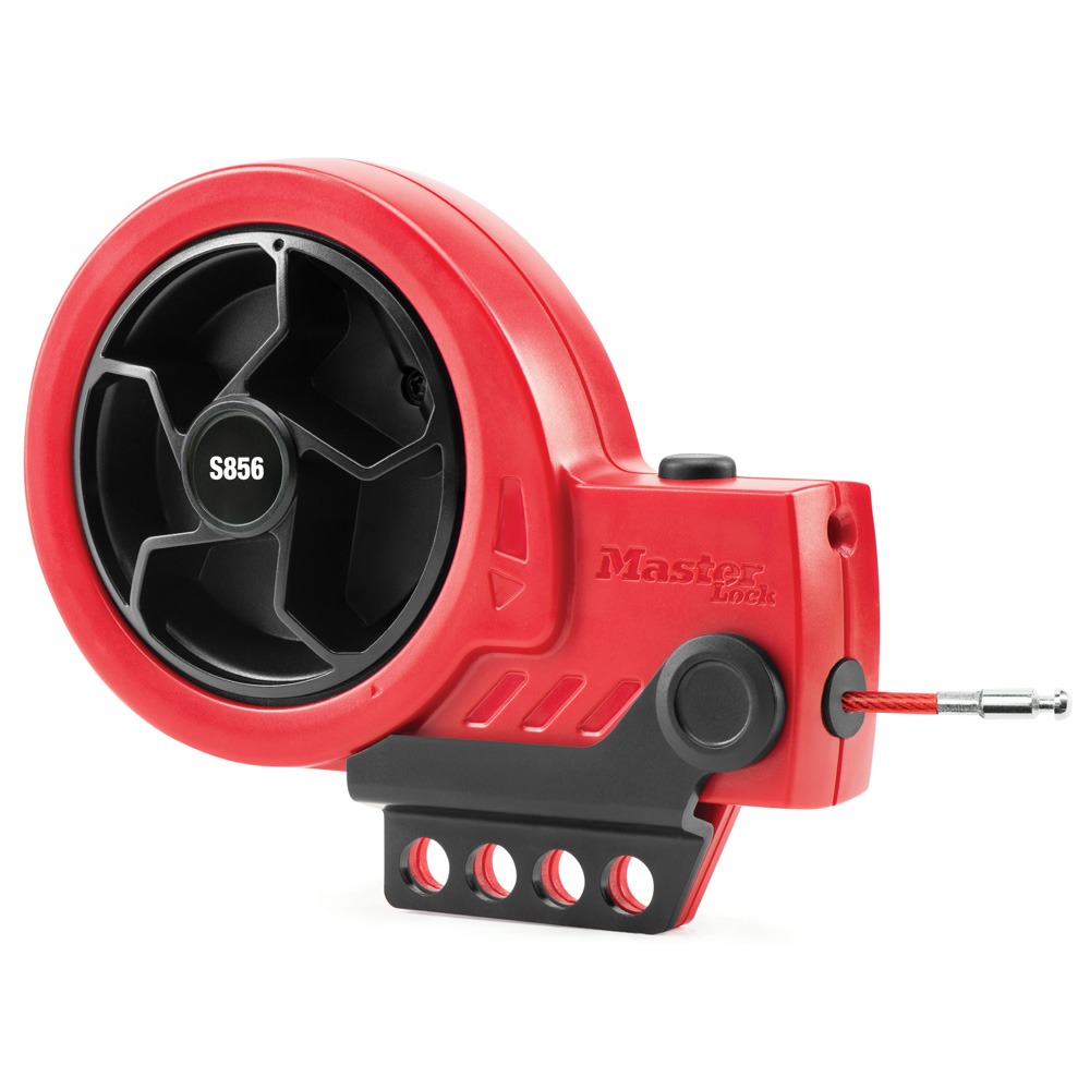 Master Lock Red 1-Lock Lockout Thermoplastic, Steel Core Cable Cable Lockout, 9.5 mm