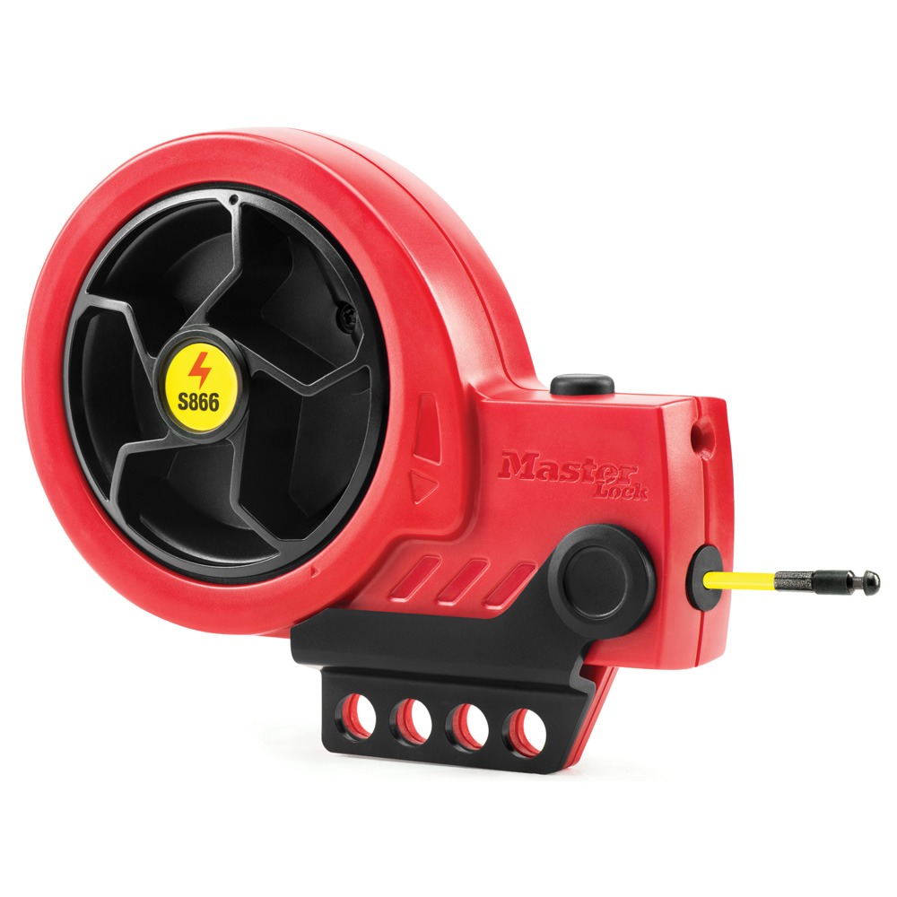 Master Lock Red 1-Lock Lockout Nylon, Thermoplastic (Housing) Cable Lockout, 9.5 mm