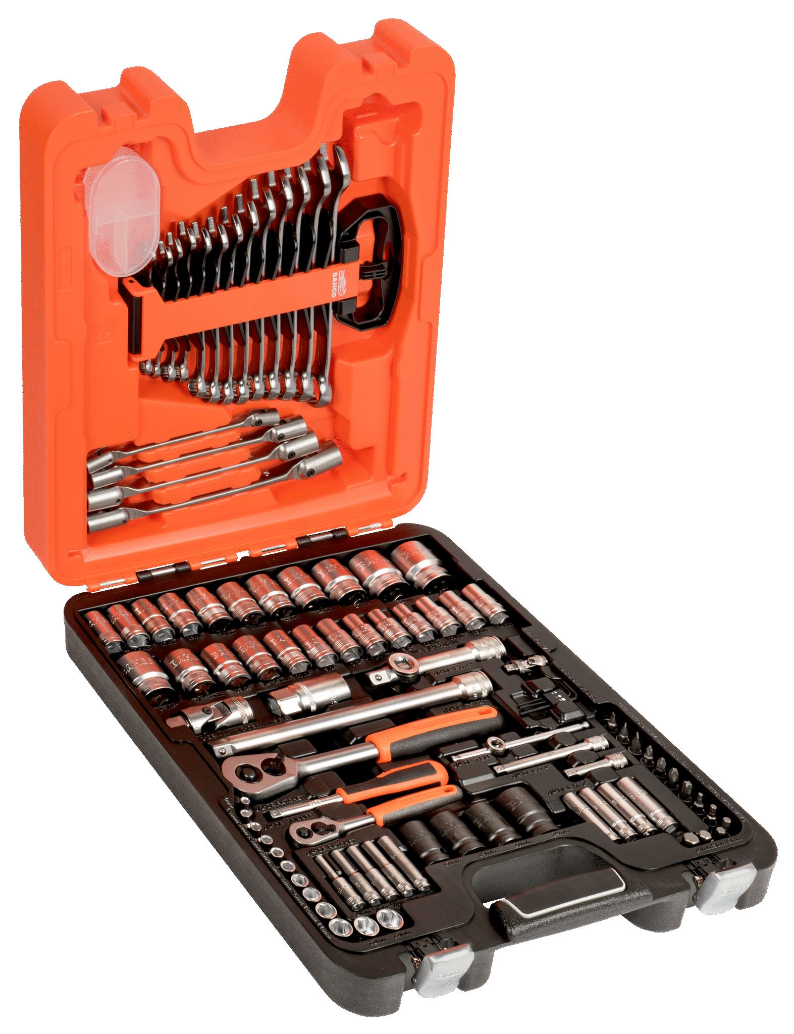 Bahco 94-Piece 1/2 in, 1/4 in Standard Socket Set