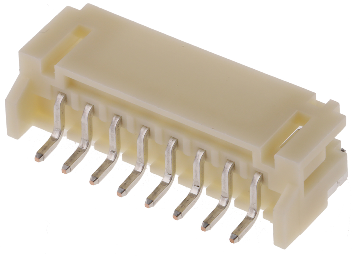 JST PH Series Right Angle Surface PCB Header, 8 Contact(s), 2 mm Pitch, 1 Row, Shrouded
