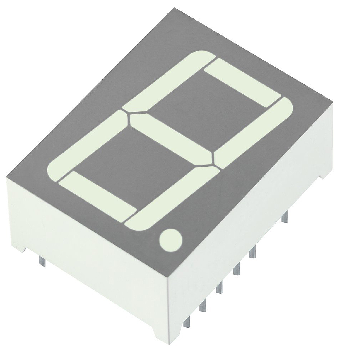 SA08-21CGKWA Kingbright 1 7 Segment LED Display Anode Green 25mcd Right Side 20.3 mm