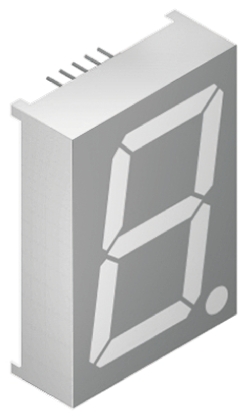 SA23-12SURKWA Kingbright 1 7 Segment LED Display Anode Red 260mcd Right Side 57 mm