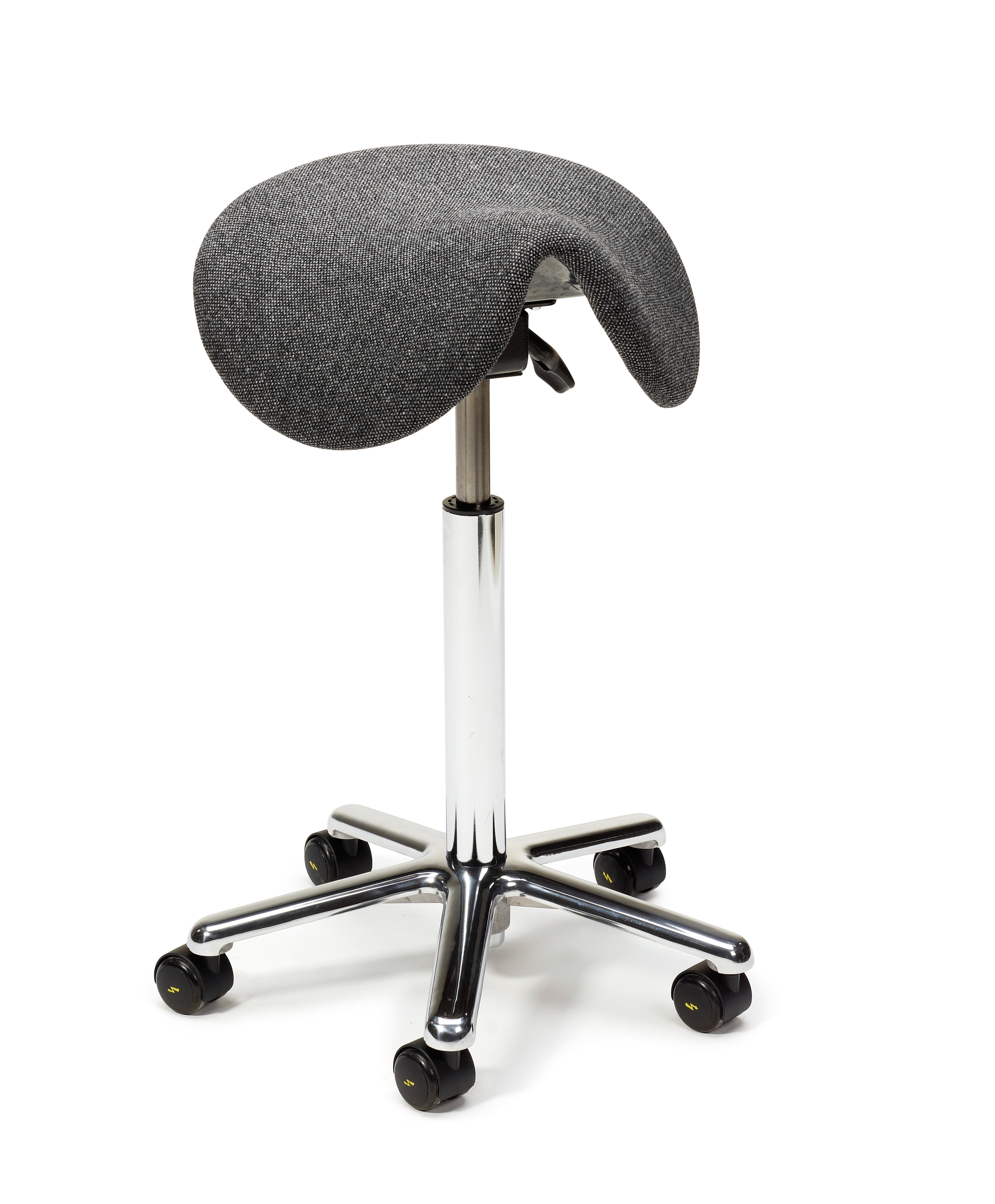 Treston Black Fabric Stool, 120 kg Weight Capacity